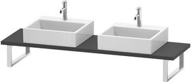 Duravit Konsole DURASTYLE 30 Stärke 2 Ausschnitte 480 graphit matt