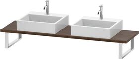 Duravit Konsole L-CUBE 30 St. 2 Ausschnitte 480 nussbaum dunkel