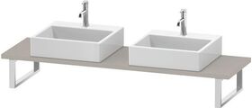 Duravit Konsole L-CUBE 30mm Stärke 2 Ausschnitte 480 taupe matt