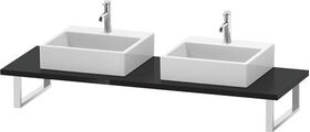 Duravit Konsole L-CUBE 30 St. 2 Ausschn. 550 schwarz hochglanz
