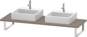 Duravit Konsole L-CUBE 30mm Stärke, 2 Ausschnitte, 550 leinen