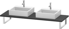 Duravit Konsole L-CUBE 30 St. 2 Ausschn. 550 graphit supermatt