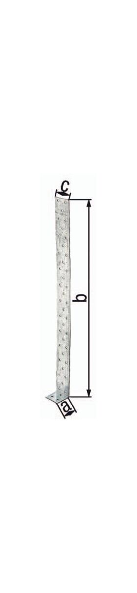 Flachstahlbetonanker 205x40x40mm S.2mm STA roh sdmverz.GAH - VPE: 10