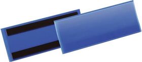 Etikettentasche B210xH74mm blau magn.50 DURABLE