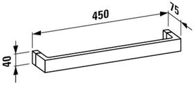 Laufen Handtuchhalter KARTELL 450x75x40mm schwarz