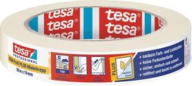 Malerkreppband 4306 Profi PLUS leicht gekreppt hellbeige L.50m B.19mm Rl.TESA - VPE: 16