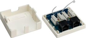 2-Port RJ45-Anschlussdose, CAT 6, UTP- VPE: 1