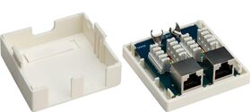 2-Port RJ45-Anschlussdose, CAT 6, STP- VPE: 1