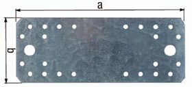Flachverb. EN 14545:29-2 L.180mm B.40mm S.3mm STA sdmverz. Anz. Löcher 4/16 GAH - VPE: 50