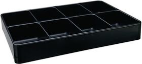 Eins.LOGS 130 H48xB338xT238mm Ku.schwarz 8-fach LOGS - VPE: 6