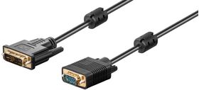 DVI-A/VGA Full HD-Kabel, vergoldet, 2m- VPE: 1