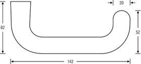 Türdrückerlochteil 10 1146 Alu.F1/naturf.4-KT.8mm DIN L/R FSB