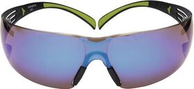 Schutzbrille SecureFit-SF400 EN 166,EN 172 Bügel schwarz grün,Scheiben blau PC