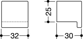 Möbelknopf 547.32.4 Ku.99 reinweiß HEWI