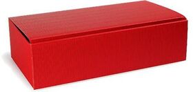 Flaschengeschenkkarton Maße 361x188x94mm bordeaux offene Welle bordeaux TRANSPAK - VPE: 25