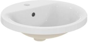 IDS Einbauwaschtisch CONNECT rund, 1 Hahnloch 480mm weiß IDEAL STANDARD