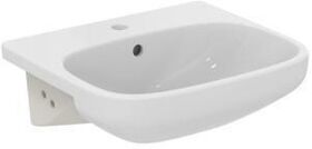 IDS Halbeinbau-Waschtisch i.life A m ÜL 1 Hahnloch 500x440x150mm weiß I+ IDEAL STANDARD