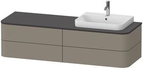 Duravit WTU HAPPY D.2 PLUS 1600x550mm 4 Sk WT re Steingr sdm o ES