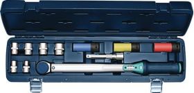 Drehmomentschlüsselset 12-tlg.40-200 Nm 1/2 Zoll 9 Einsätze/Verlängerung TECWERK