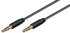 Audio Verbindungskabel AUX, 3,5 mm stereo 3-pol., slim, CU, 0.5m- VPE: 1