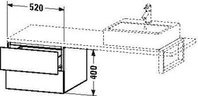 Duravit Konsolenunterschrank L-CUBE 400x520x547mm graphit matt