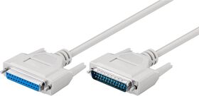 D-SUB 25 pin Verlängerungskabel, Stecker/Buchse, seriell 1:1, 1.8m- VPE: 1