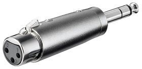 XLR-Adapter, AUX-Klinke 6,35 mm, Stereo-Stecker zu XLR-Buchse- VPE: 1