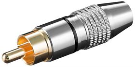 Cinch-Stecker, Schwarz- VPE: 10