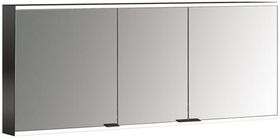 Emco LED-Lichtsp.schr. PRIME 2 FACELIFT AP 1600x700mm 3-türig schwarz/spiegel EMCO