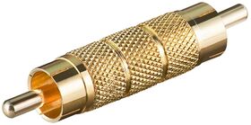 Cinch Adapter, Stecker zu Stecker, Goldausführung- VPE: 10