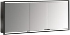 Emco LED-Lichtsp.schr. PRIME 2 FACELIFT UP 1600x730mm 3-türig schwarz/spiegel EMCO