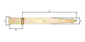 Werfgehänge L.302x77mm B.48x35mm S.2,5mm STA galv.verz.d.pass.GAH