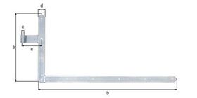 Torwinkelband 400x800x40x105mm STA galv.verz.d.pass.li.unten 5mm GAH