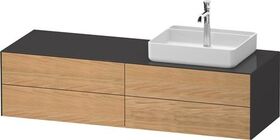Duravit Waschtischunterbau WHITE TULIP 1600x408x550mm Ei na mass /graphit hgl o