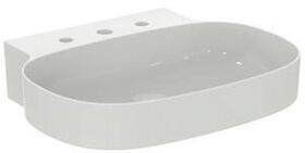 IDS Waschtisch LINDA-X o ÜL 3 HL 600x500x135mm we m Ideal Plus IDEAL STANDARD