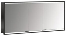 Emco LED-Lichtsp.schr. PRIME 2 FACELIFT UP 1400x730mm 3-türig schwarz/spiegel EMCO