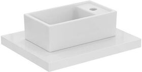 IDS HWB-Aufsatzbecken EUROVIT PLUS Hahnbank links/rechts 370x201x120mm weiß IDEAL STANDARD