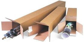 Karton 1-wellig Quattropack m.SK-Verschluss Maße 108x108x611mm A1 Q.1.20 B braun - VPE: 25