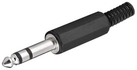Klinkenstecker - 6,35 mm - stereo, Klinke6,35mmStecker(3-Pin,stereo)- VPE: 10