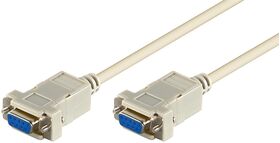 D-SUB 9 pin Anschlusskabel, Buchse/Buchse, seriell 1:1, 2m- VPE: 1