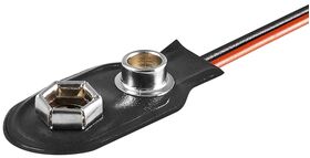 1x 9 V Block Batterieclip- VPE: 10