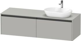 Duravit Waschtischunterbau Ketho.2 1600x459x550mm Be rechts betongrau matt