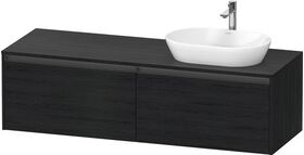 Duravit Waschtischunterbau Ketho.2 1600x459x550mm Be rechts eiche schwarz