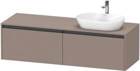 Duravit Waschtischunterbau Ketho.2 1600x459x550mm Becken rechts basalt matt
