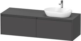 Duravit Waschtischunterbau Ketho.2 1600x459x550mm Be rechts graphit matt