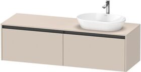 Duravit Waschtischunterbau Ketho.2 1600x459x550mm Be rechts taupe supermatt