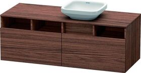 Duravit Waschtischunterbau DURASTYLE 550x1400x500mm Auss re nussbaum dunkel