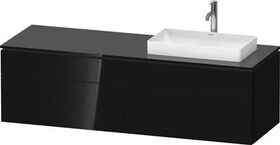Duravit Waschtischunterbau L-CUBE 1620x482x550mm sw hgl o ES