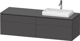 Duravit Waschtischunterbau L-CUBE 1620x482x550mm gra ma o ES