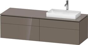 Duravit Waschtischunterbau L-CUBE 1620x482x550mm fla gr hgl o ES